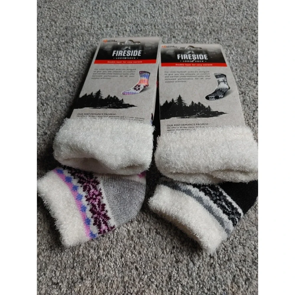 Lot 2 Fireside Women's Lounge Socks Shows Size 5-10 Women's Aloe Infused New